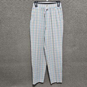 ALLI PETITES OF CALIFORNIA Women's Rainbow Pastel Stripped Pants Size 8